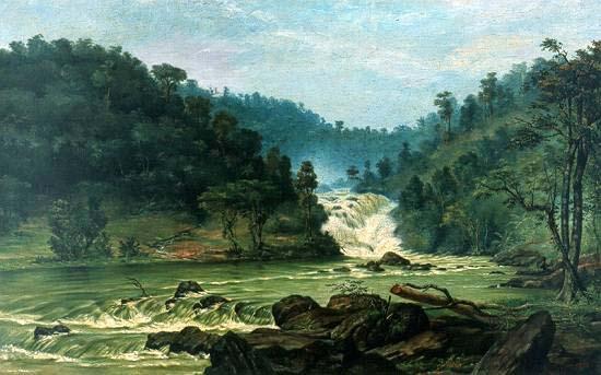 Benedito Calixto Waterfall on Sorocaba River oil painting picture